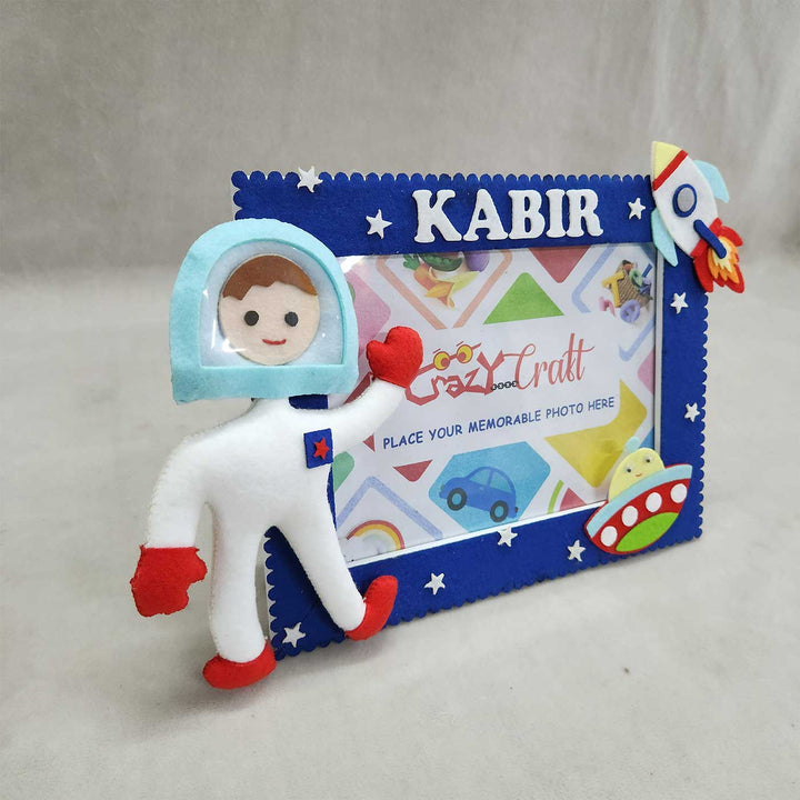 Personalized Astronaut Theme Felt Photo Frame
