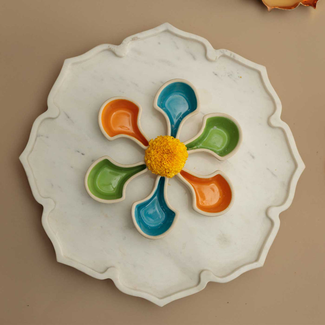 Handmade Deep Jyoti Ceramic Oil Lamp / Diya | Set Of 2