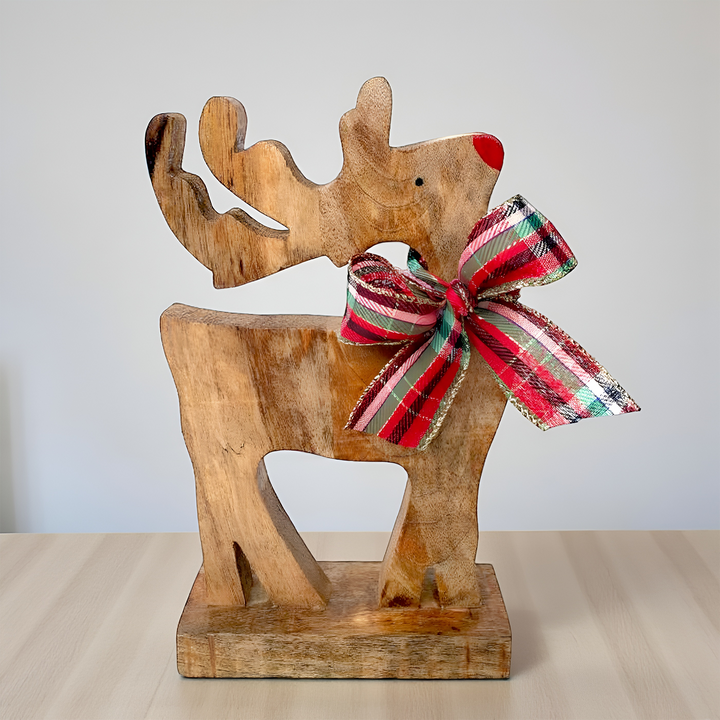 Handmade Reindeer Wooden Table Decor