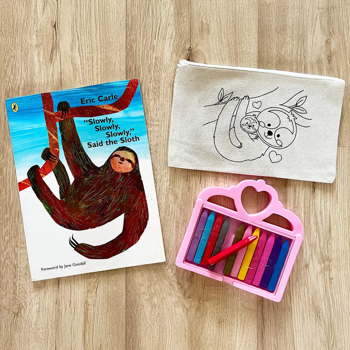DIY Colour It Yourself Mother Baby Duo Cotton Pouch For Kids