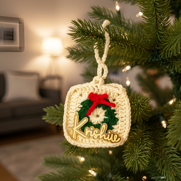 Personalized Crochet Christmas Ornament For Tree Decoration