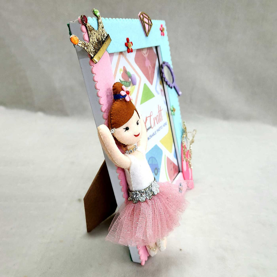 Personalized Dancing Ballerina Theme Felt Photo Frame