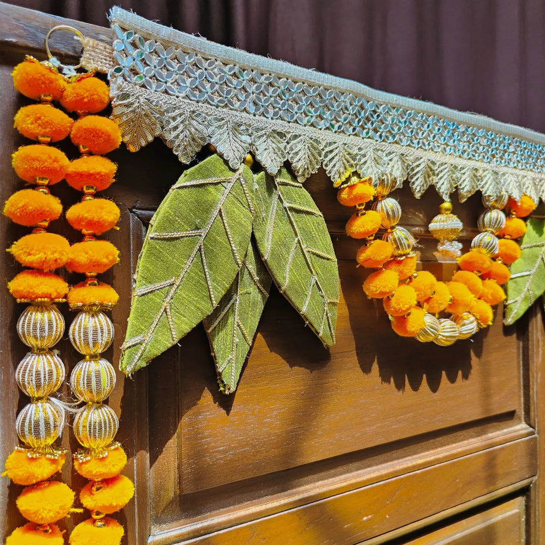 Handmade Sajani Ashok Patta & Pompom Shubh Labh Toran