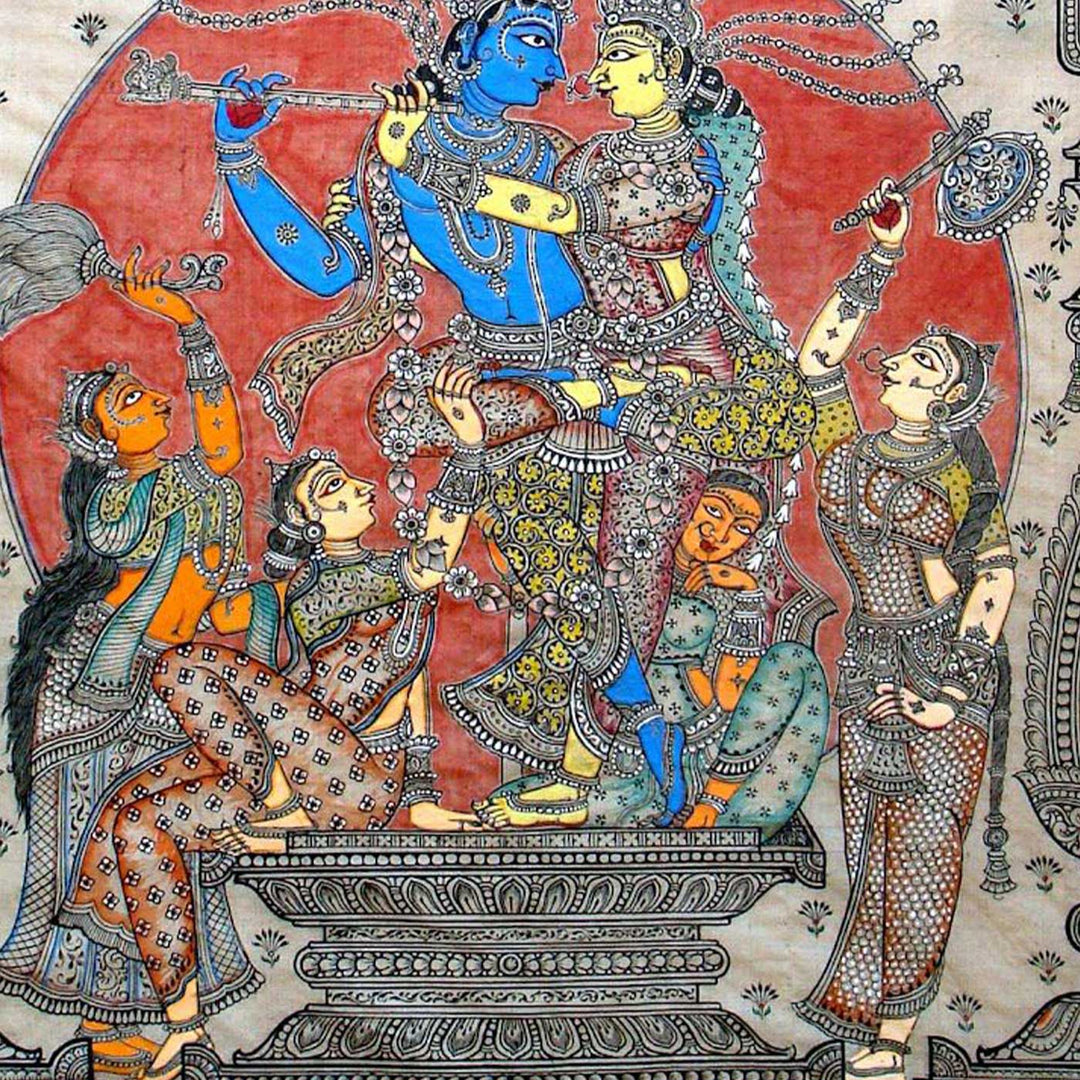 48 X 36 Inch | Handmade Silk Jugalraas Painting