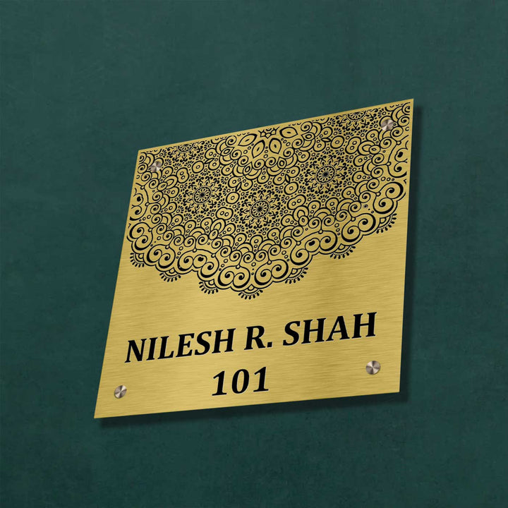 Personalized Engraved Square Stainless Steel Name Plate