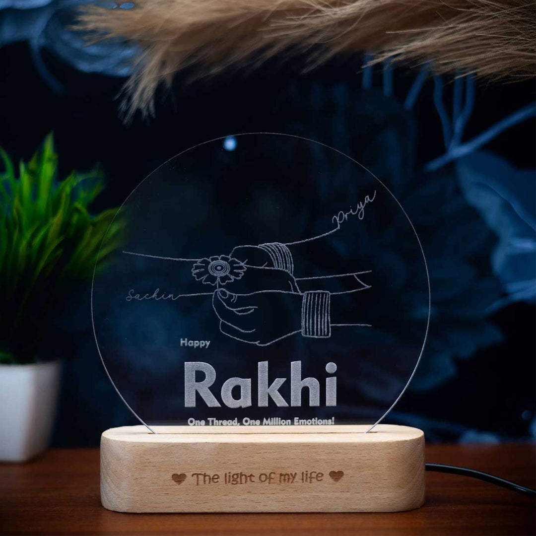Personalized Engraved Sacred Tie Theme Acrylic Table Lamp