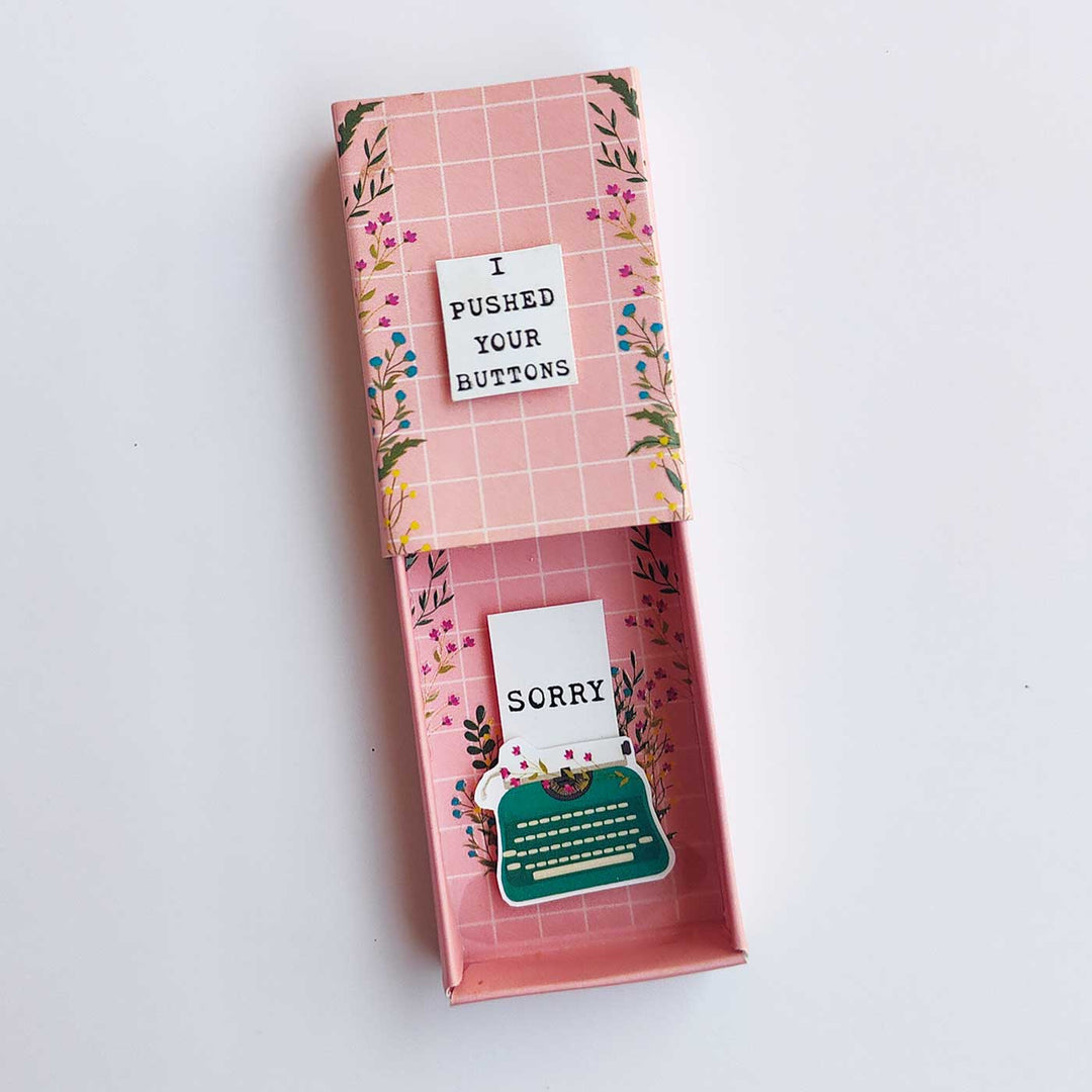 Typewriter Sorry Message Fridge Magnet