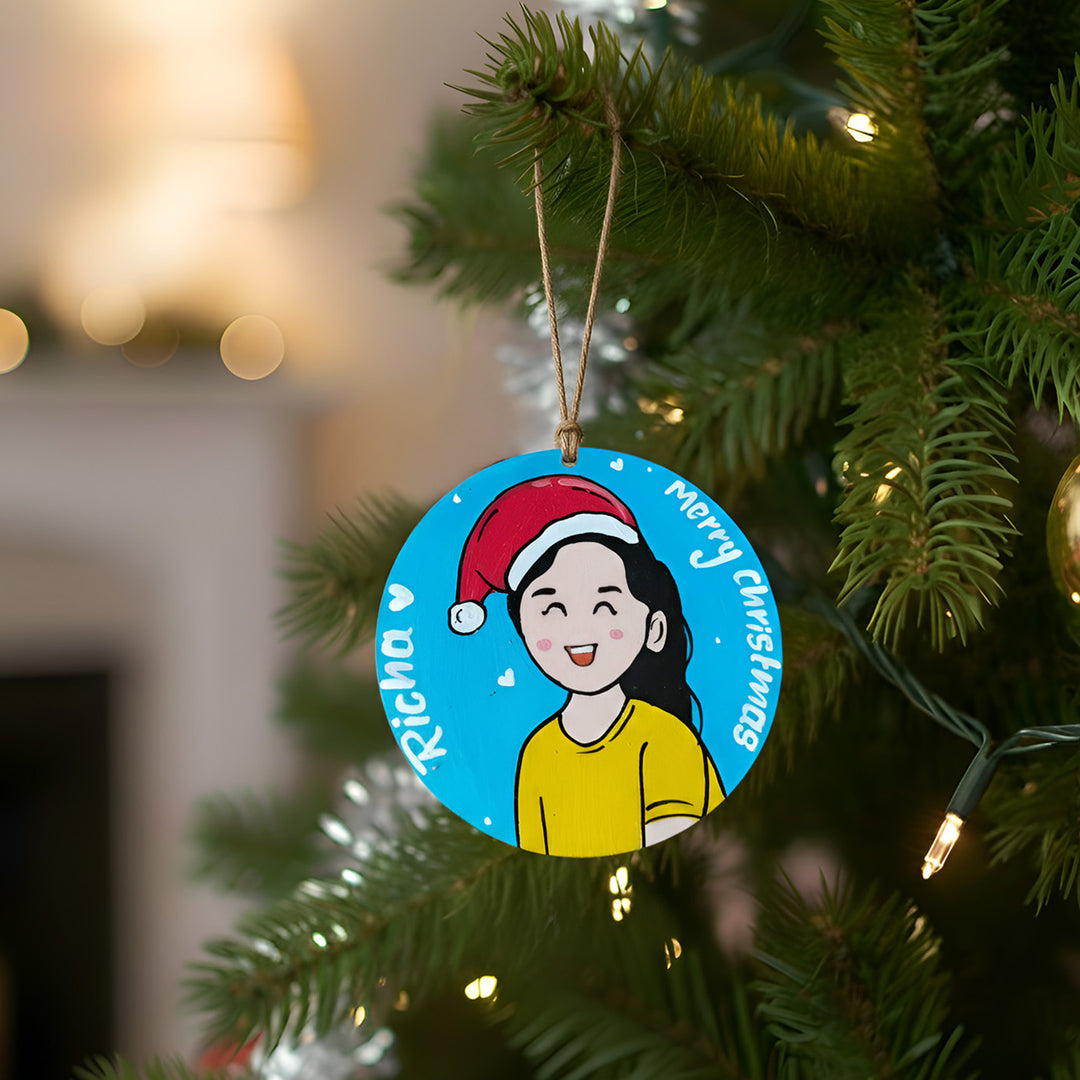 Photo Personalized Hand-Painted MDF Wood Ornament For Christmas Decoration