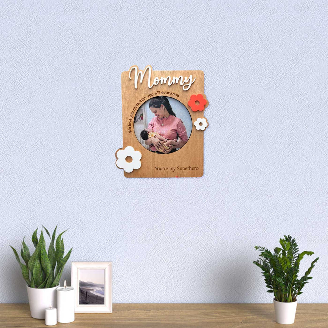 Photo Personalized Superhero Mom Wooden Decorative Plaque For Mothers