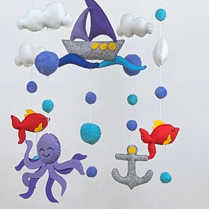 Handmade Ocean Theme Felt Cot Mobile