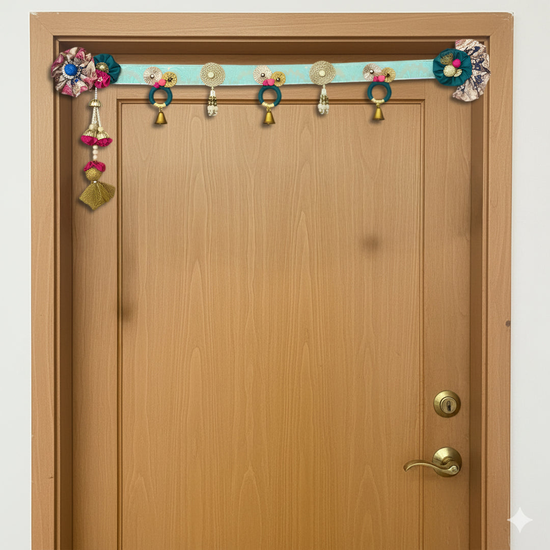 Handmade Decorative Khushaan Floral  Silk Toran