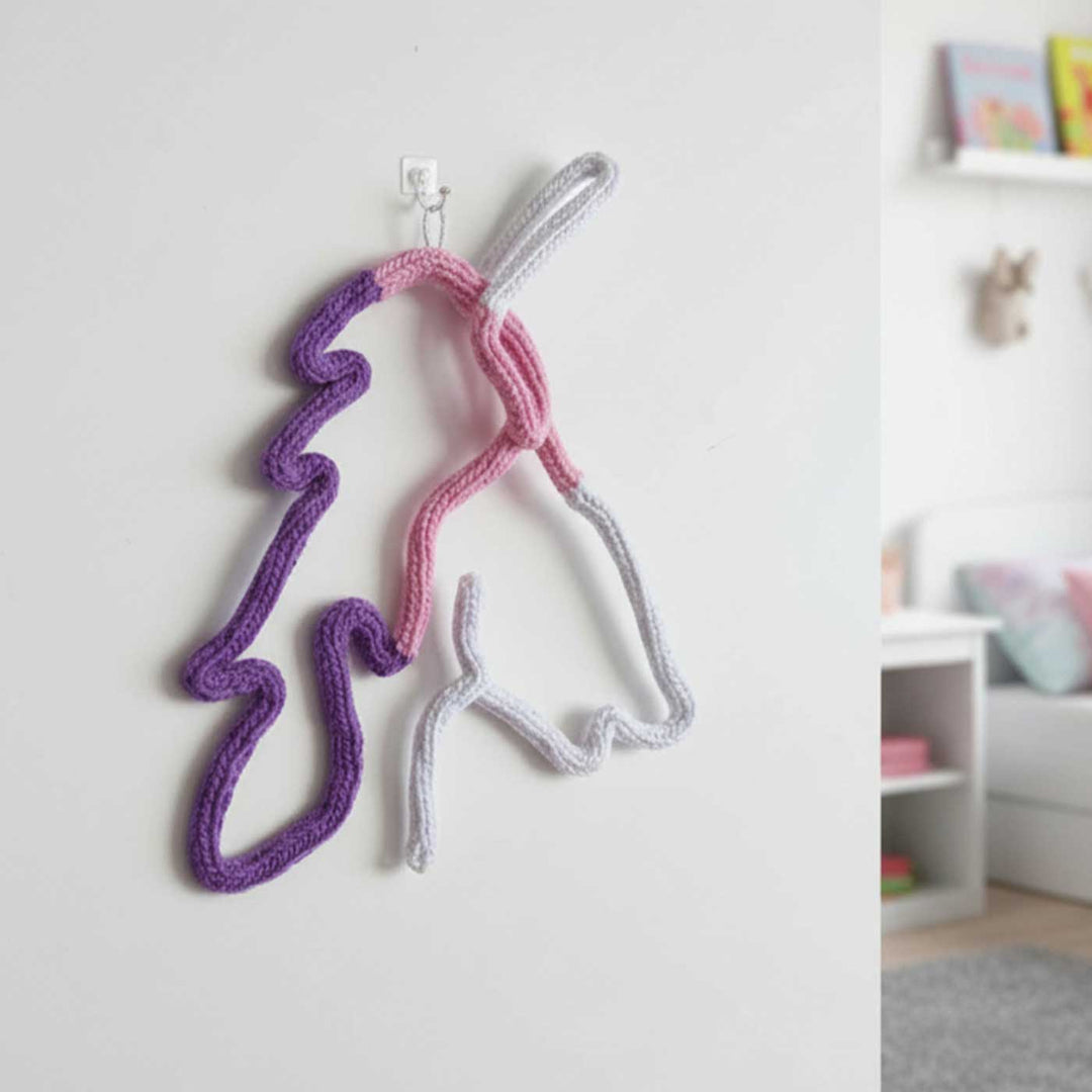 Handmade Knitted Wire Unicorn Hanging For Kids Room Decoration