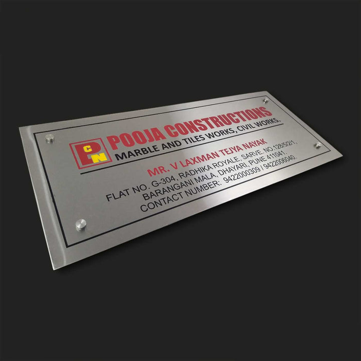 Personalized Engraved Stainless Steel Office Name Plate