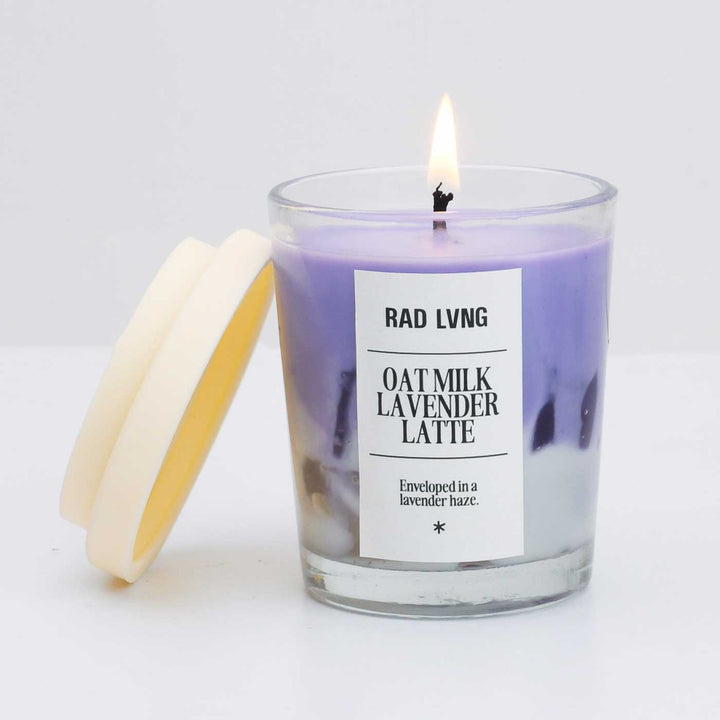 Hand Poured Oat Milk Lavender Latte Petite Scented Soy Wax Candle