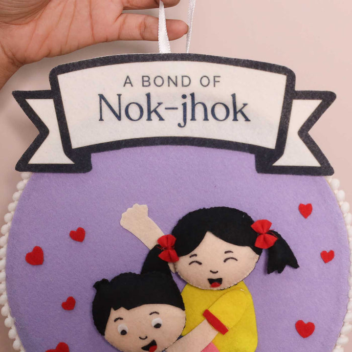 Handmade Love Nok Jhok Theme Felt Decorative Plaque