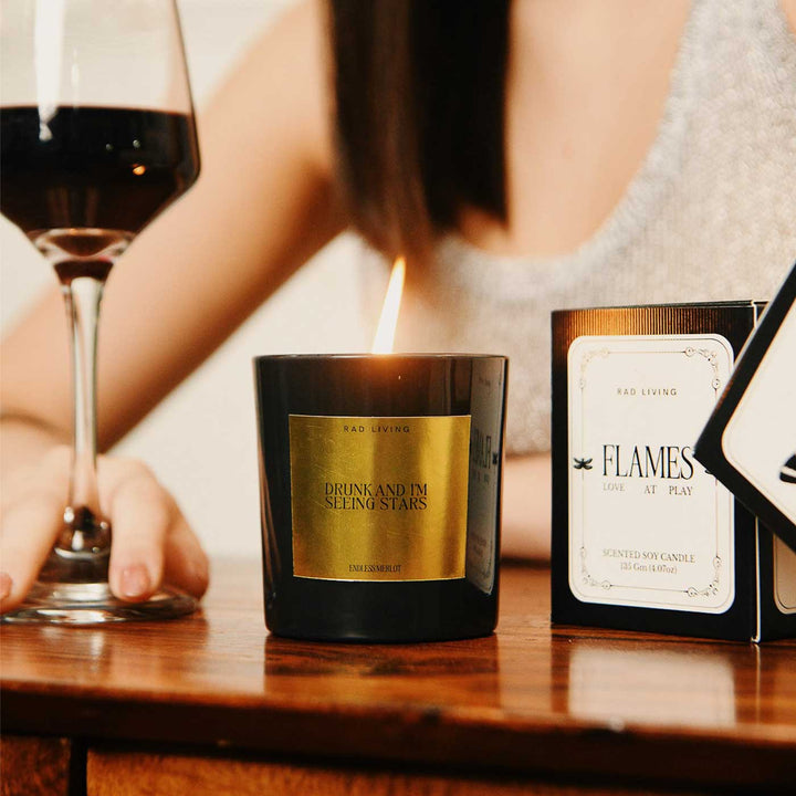 Hand Poured Drunk & I’m Seeing Stars, Endless Merlot Scented Soy Wax Candle