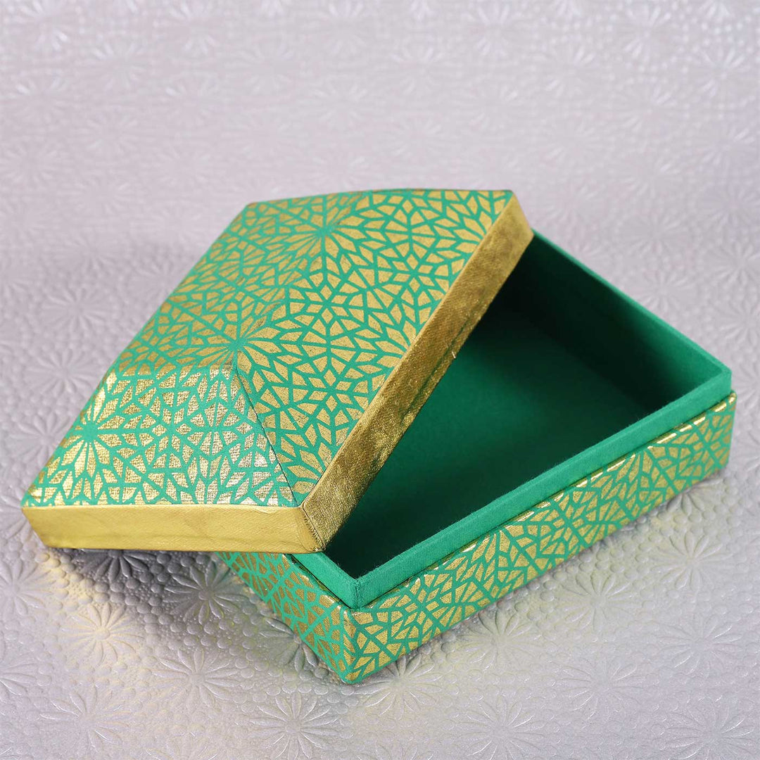 Handmade Mosaic Pyramid Shaped Paper Gift Box