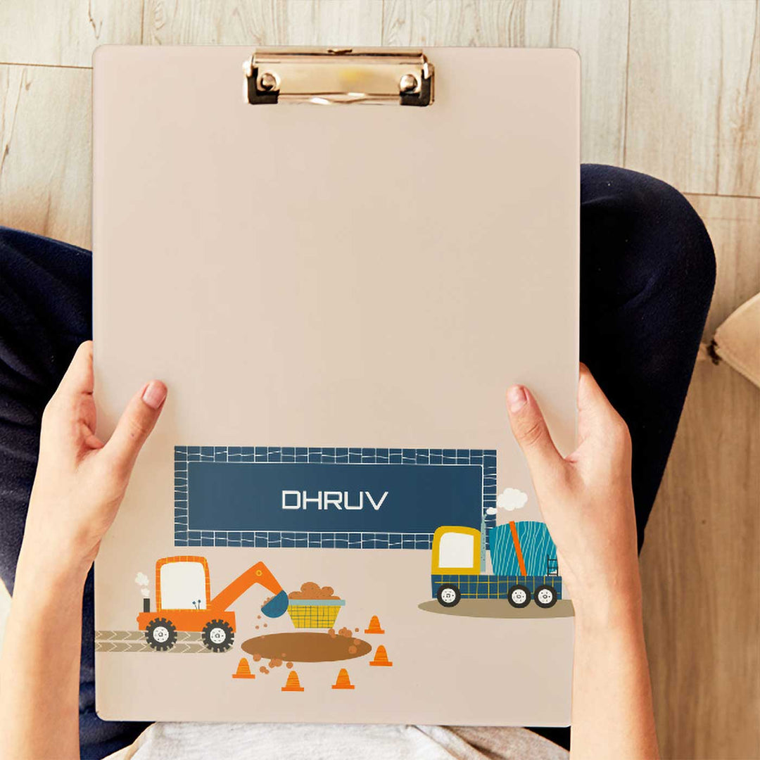Personalized Let'S Build Theme Acrylic Clipboard