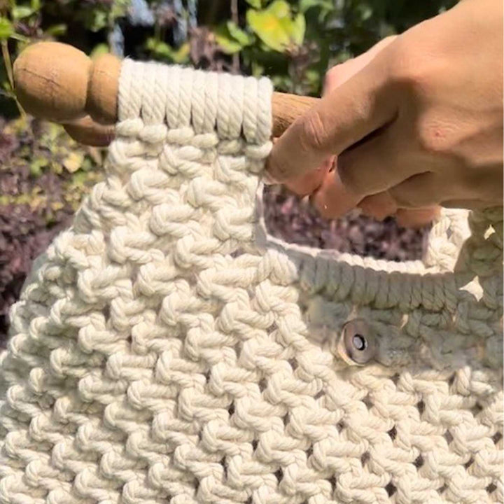 Handmade Macrame Boho Tote Bag