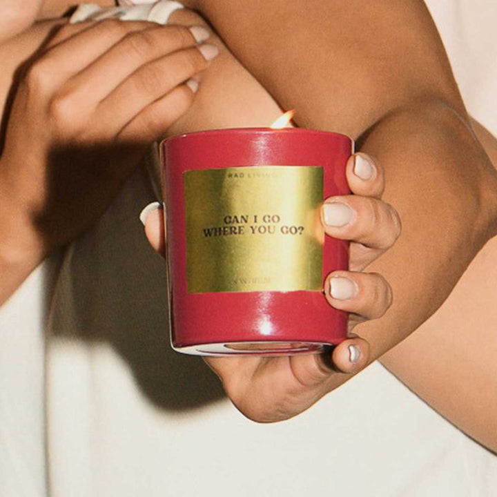 Hand Poured Can I Go Where You Go, Sunset Bellini Scented Soy Wax Candle