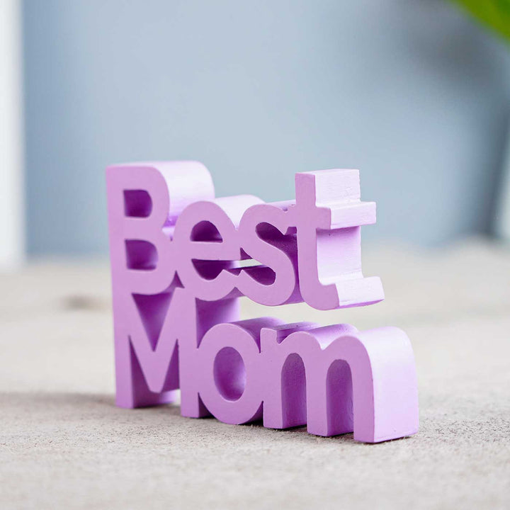 Hand-Painted Best Mom MDF Wood Decorative Plaque For Mothers