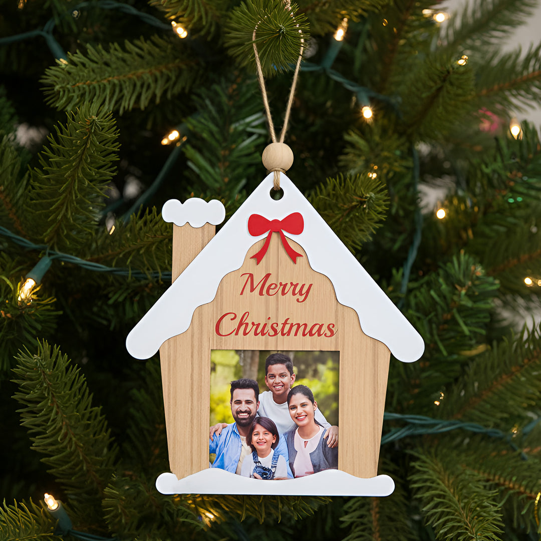 Photo Personalized House Theme Ornament For Christmas Tree Decoration