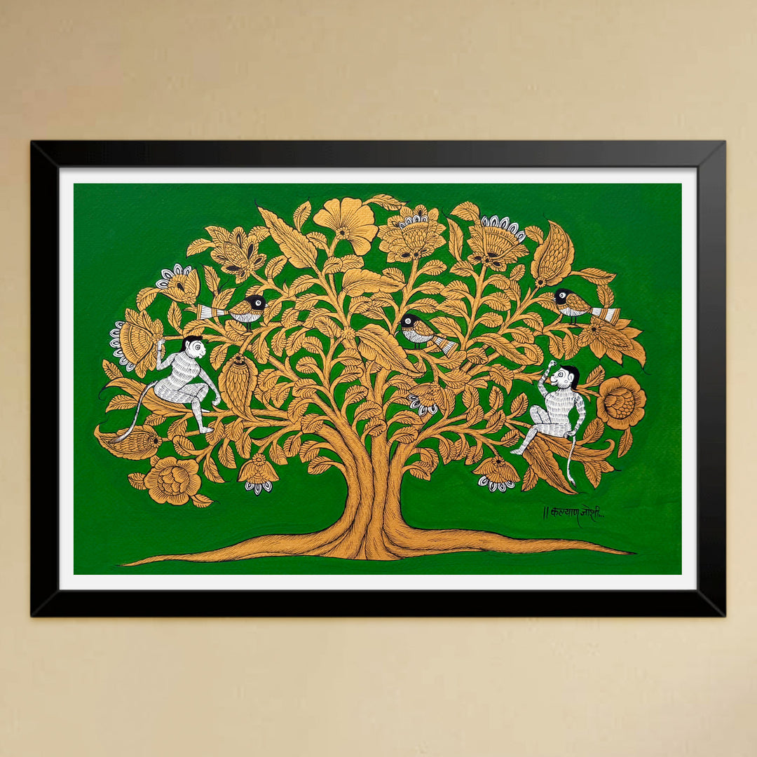 14.5 X 18.5 Inch | Tree Of Life Paper Phad Painting
