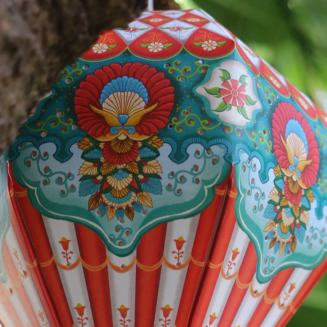 Handmade Printed Small Red Hot Air Balloon Design DIY Lampshade
