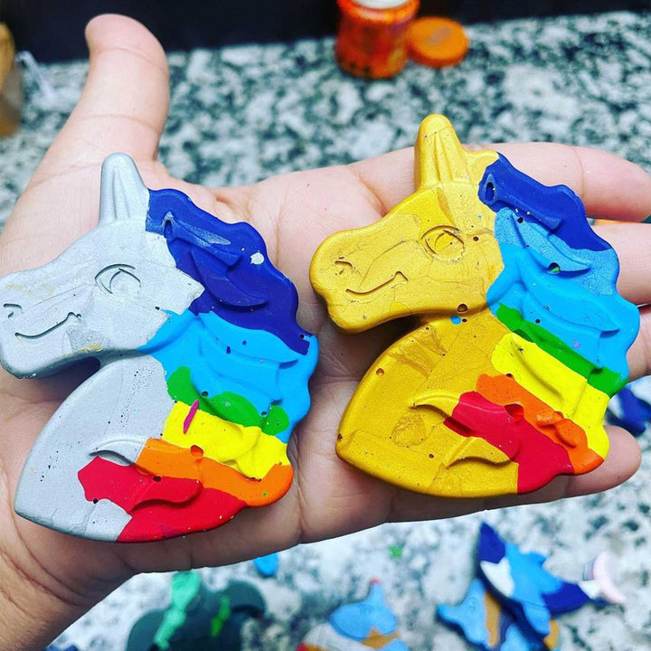 Handmade Non-Toxic Jumbo Unicorn Crayons | Set Of 2