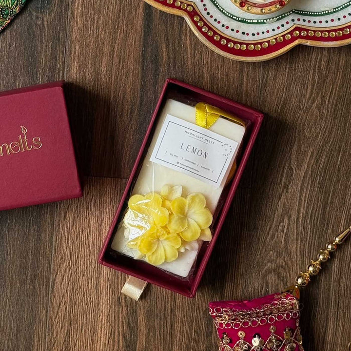 Handmade Lemongrass Soy Wax & Beeswax Fragrance Bar For Wardrobes & Drawers