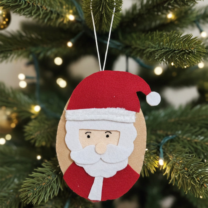 Handmade Santa Felt Ornament For Christmas Tree Decoration