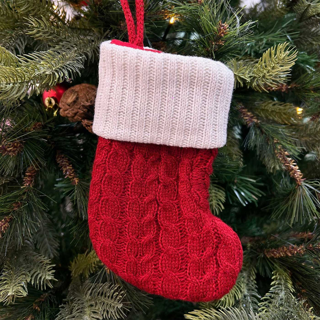 Personalized Mini Crochet Cozy Stocking Crochet Cotton Stockings For Christmas Decoration