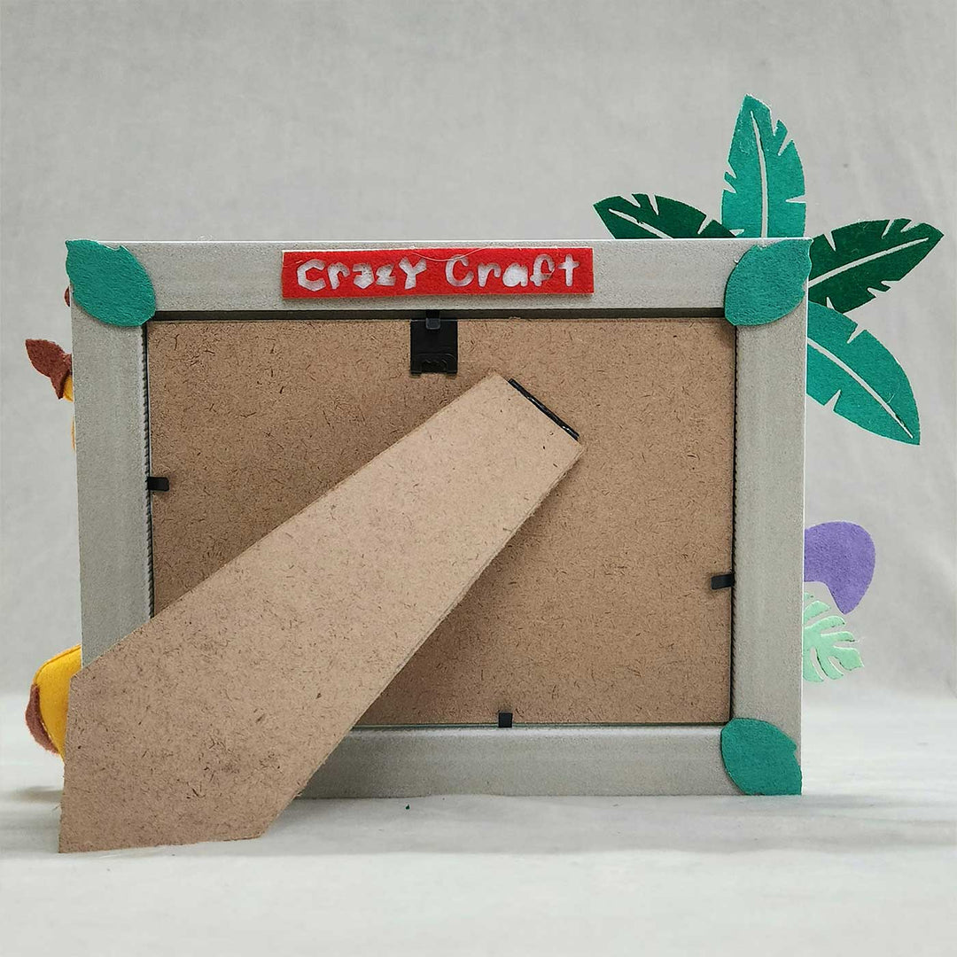 Personalized Jungle Animal Theme Felt Photo Frame