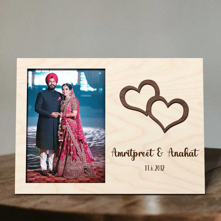 Photo Personalized Wooden Love Frame For Couples | Anniversary/Wedding Gifting Ideas