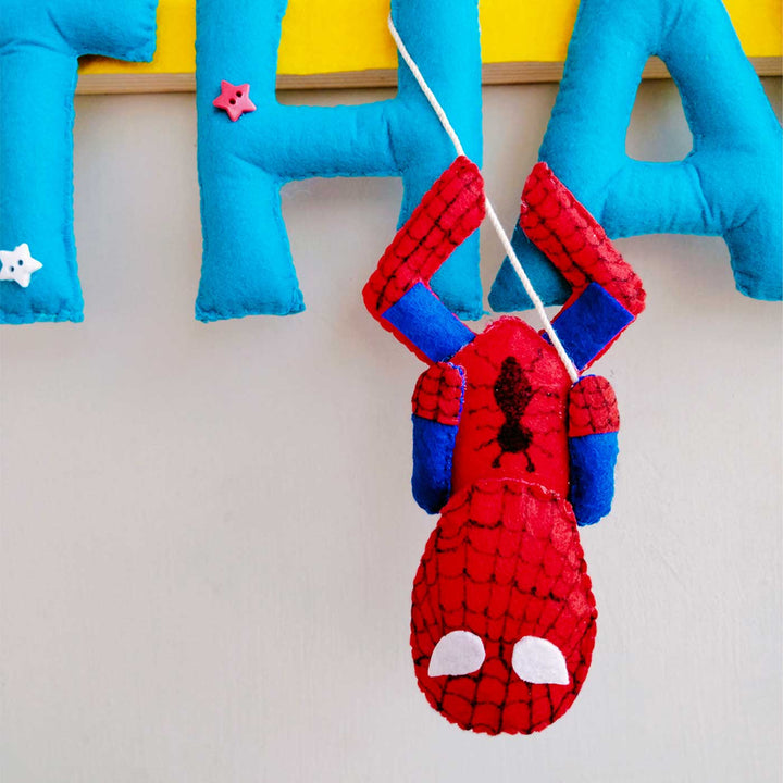 Personalized Super Hero Theme Felt Kids Name Plate