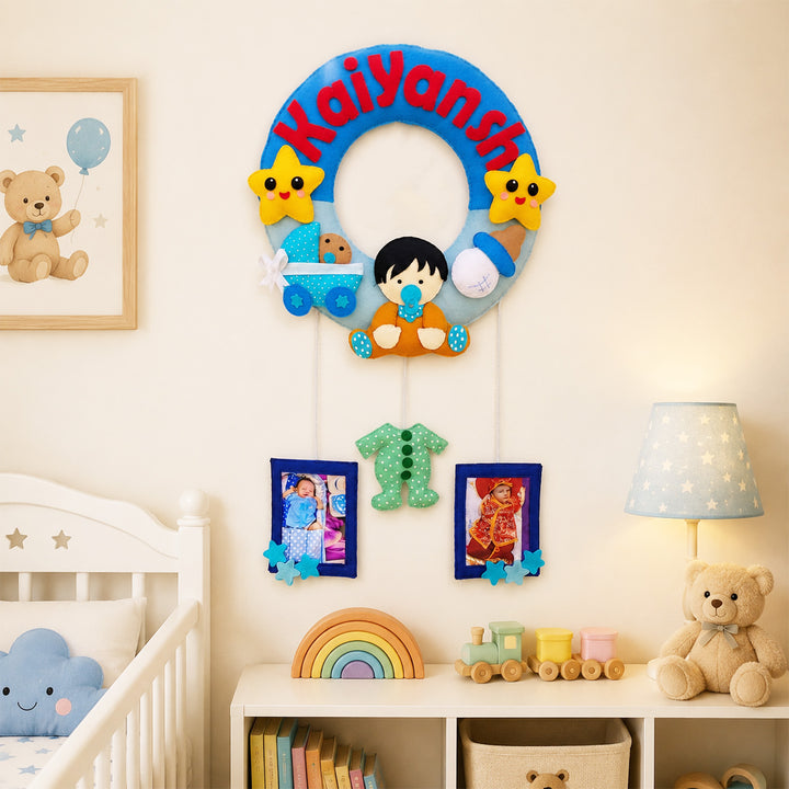 Photo Personalised Welcome Baby Felt Hanging