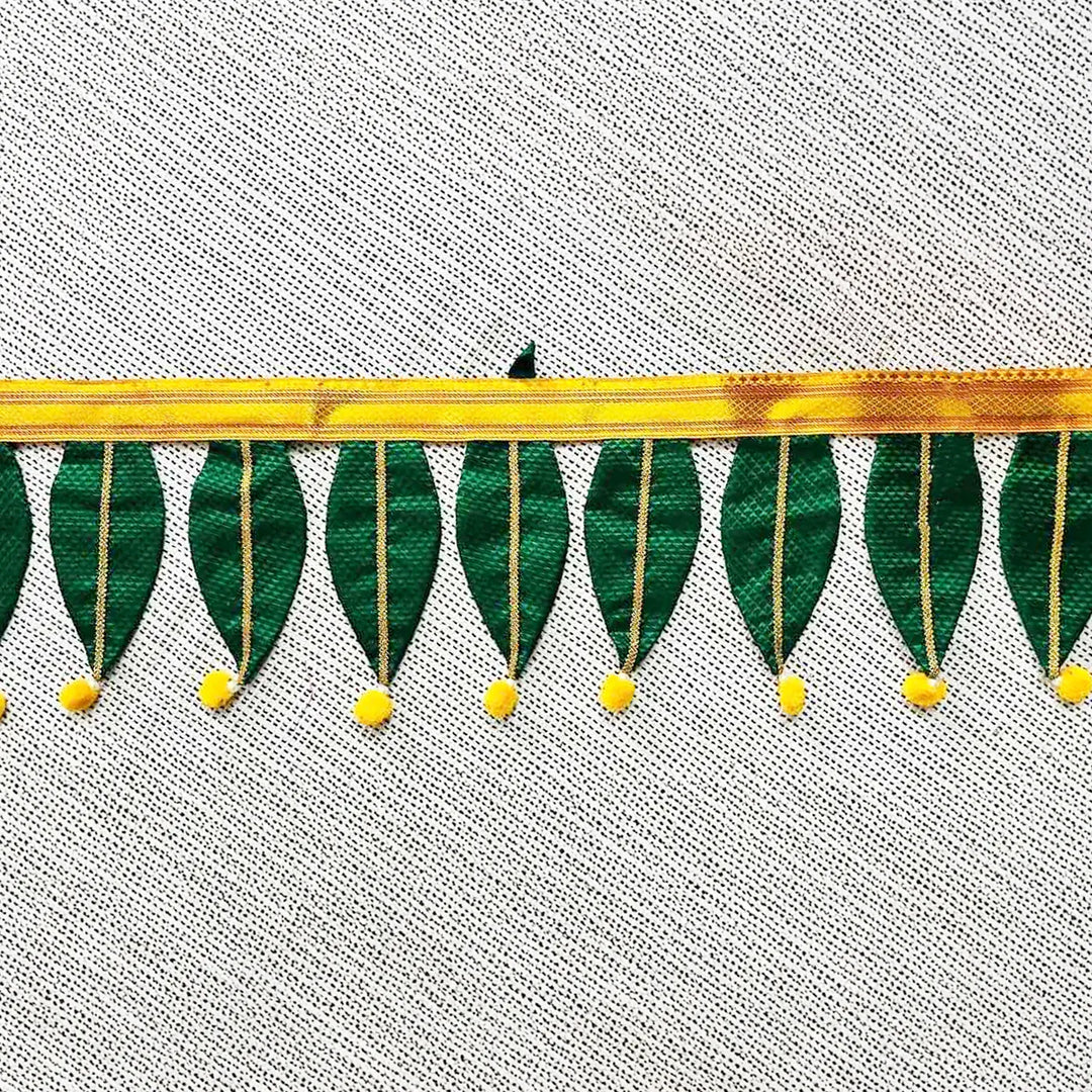 36 Inch | Handmade Ashok Patta Design Khun Fabric Toran