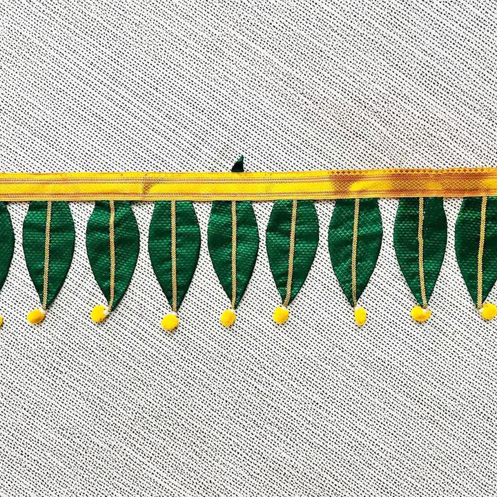 36 Inch | Handmade Ashok Patta Design Khun Fabric Toran
