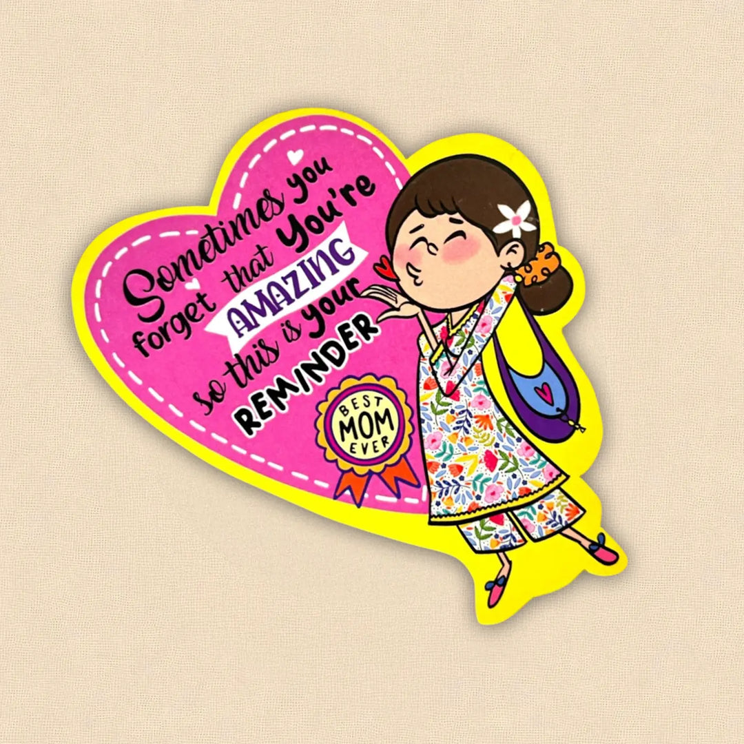 Printed Amazing Mom Theme MDF Wood Fridge Magnet