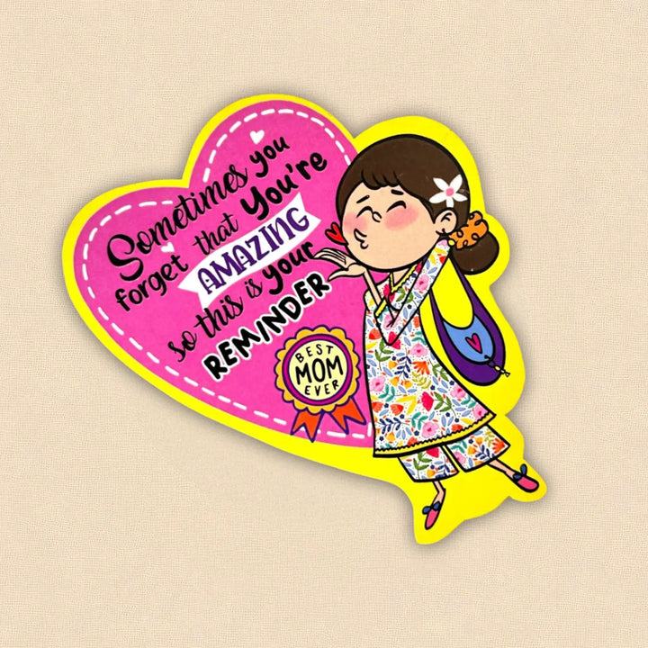 Printed Amazing Mom Theme MDF Wood Fridge Magnet