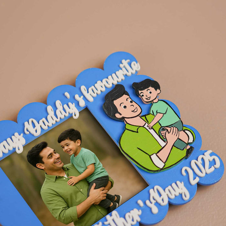 Photo Personalized Polaroid Theme MDF Wood Fridge Magnet For Fathers