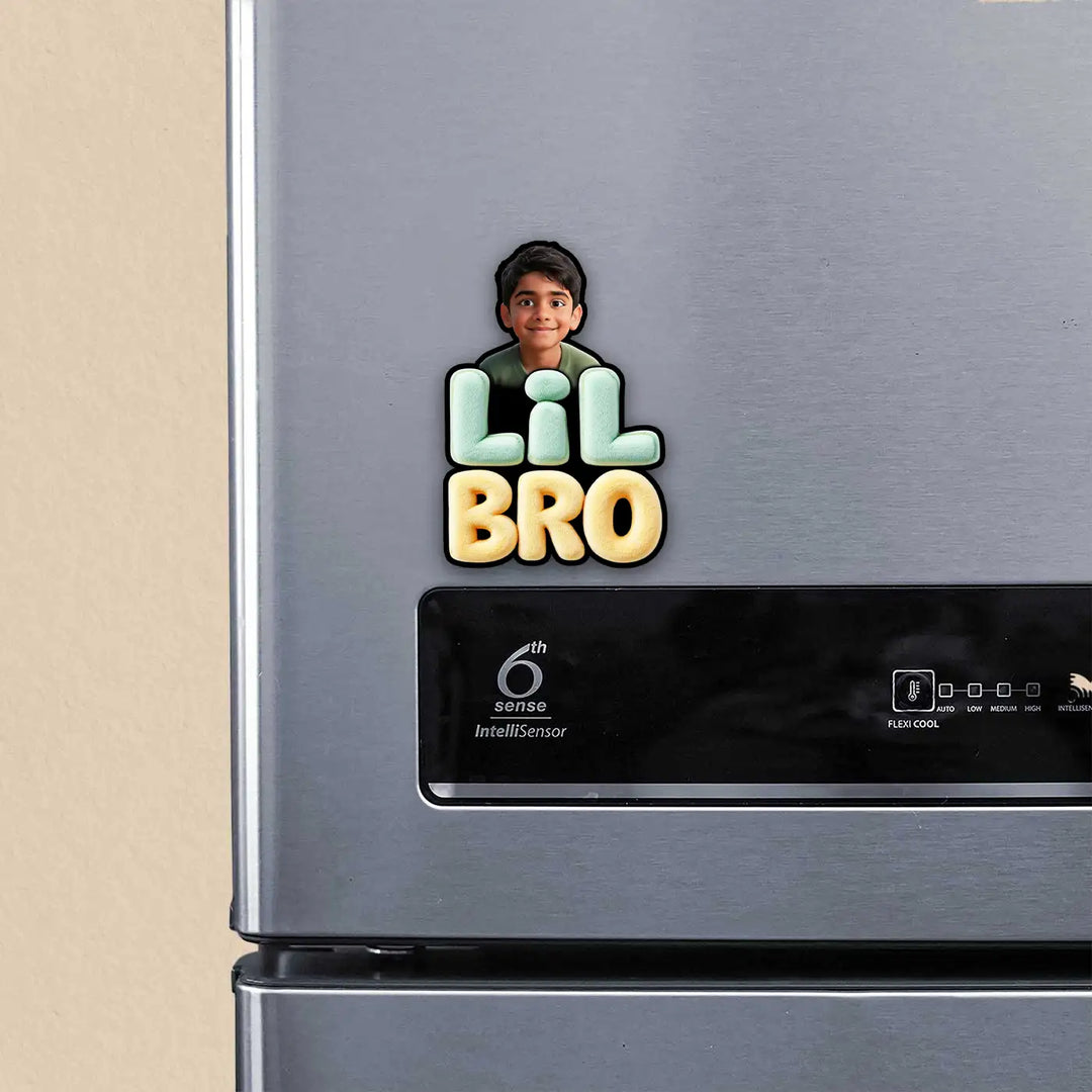 Photo Personalized "Lil Bro" Acrylic Fridge Magnet