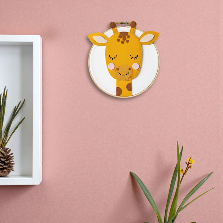 Handmade Giraffe Theme Felt Wall Hoop