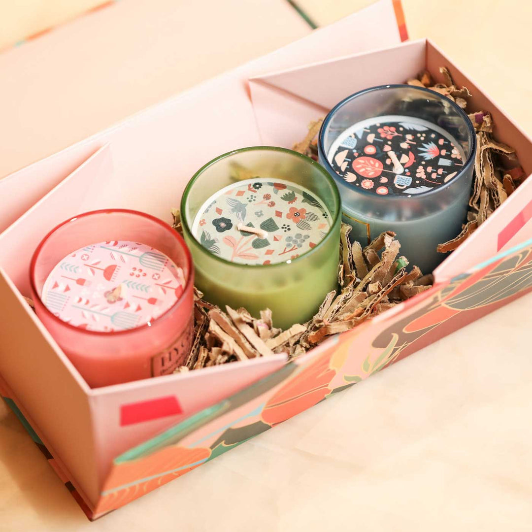 Handmade Calming Wax Scented Candle | Set Of 3