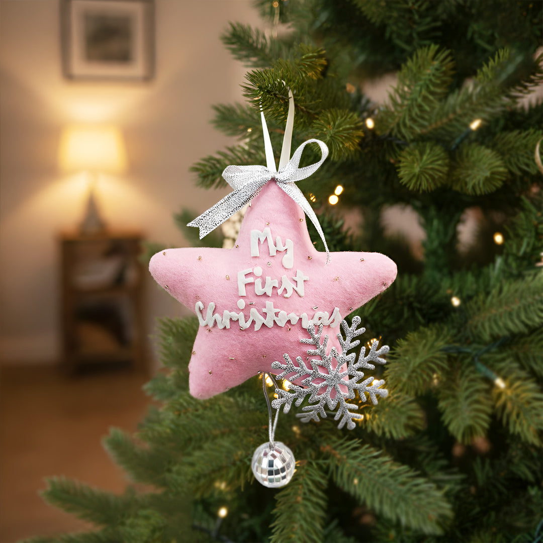 Handmade "My First Christmas" Star Ornament For Tree Decoration