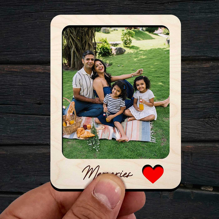 Photo Personalized Printed "Memories" Wooden Fridge Magnet