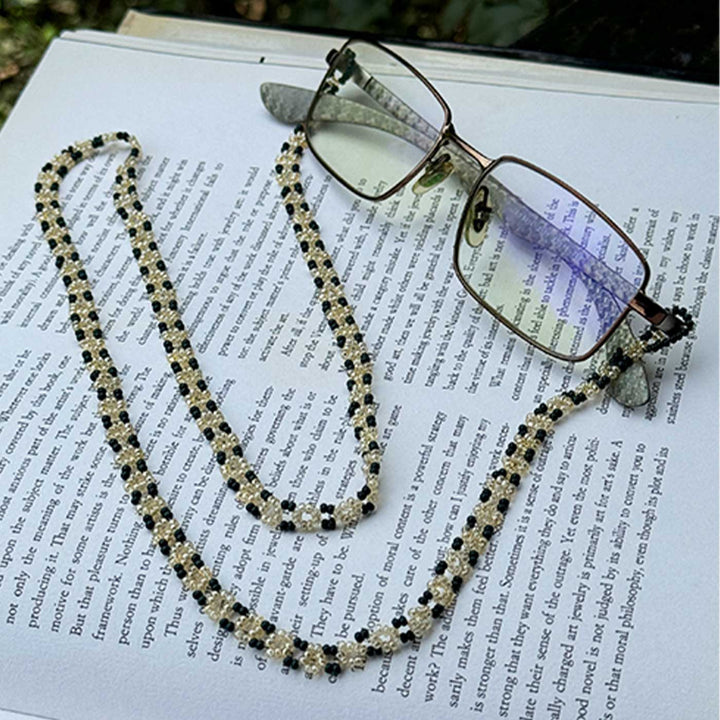 Handmade Beaded Green Flower Patti Spectacle / Eye Glass Chain