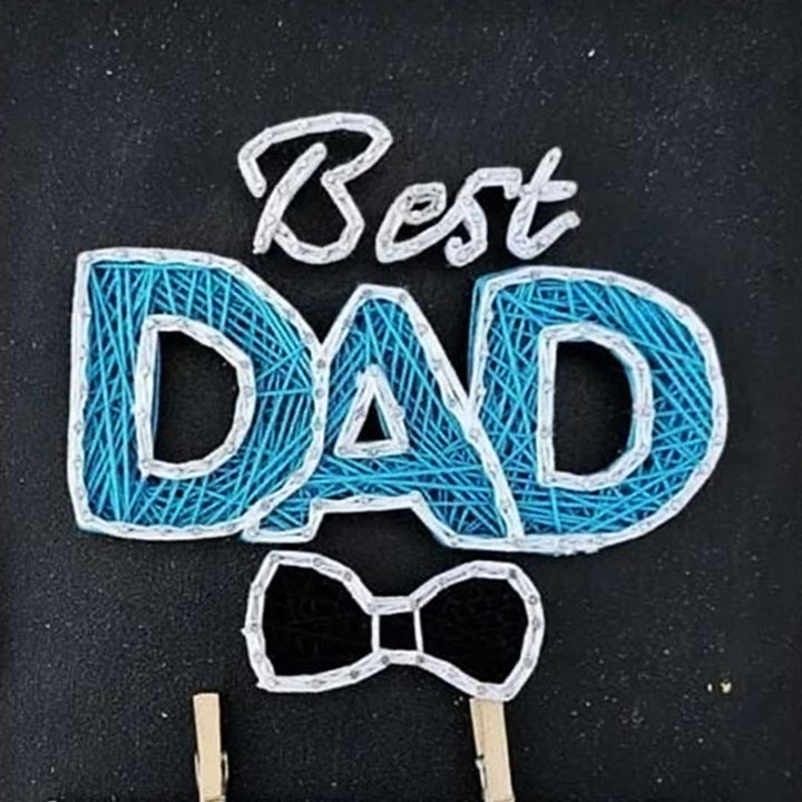 Photo Personalized Handmade String Art Best Dad Wooden Wall Decor