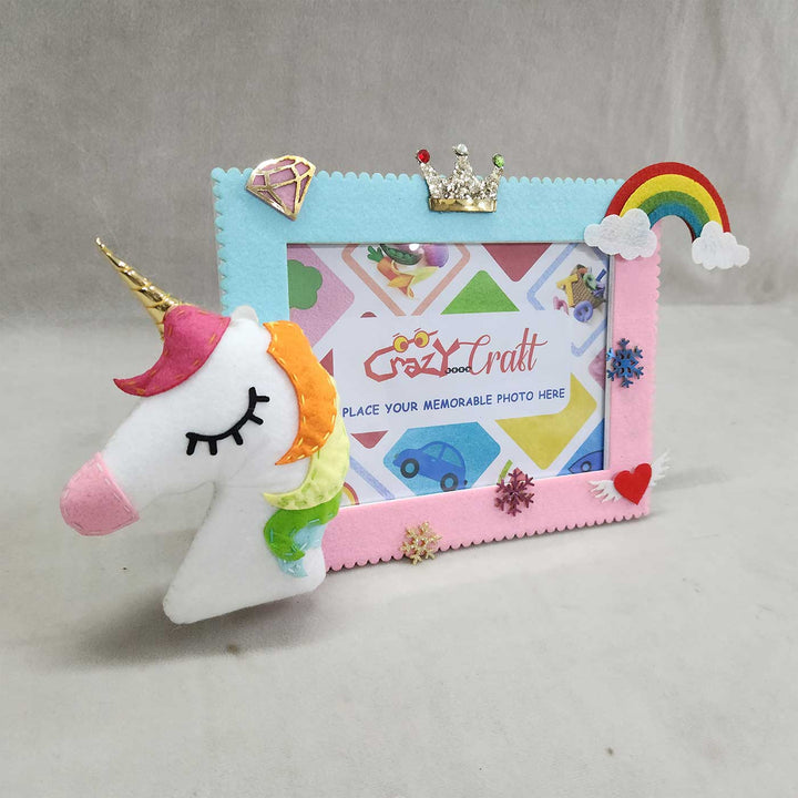 Personalized Unicorn Theme Felt Photo Frame