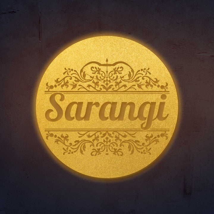 Personalized Laser Cut Round Steel Name Plate